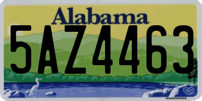 AL license plate 5AZ4463
