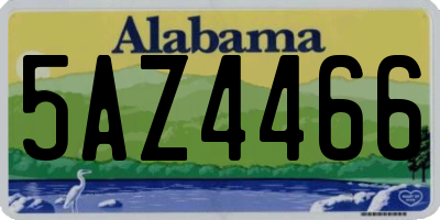 AL license plate 5AZ4466