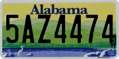 AL license plate 5AZ4474