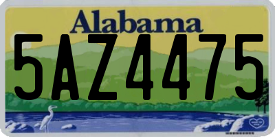 AL license plate 5AZ4475