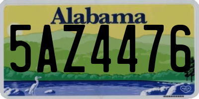 AL license plate 5AZ4476