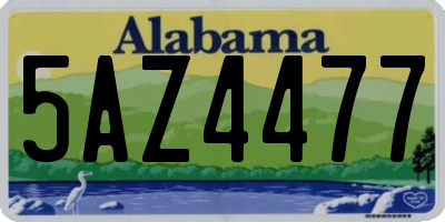 AL license plate 5AZ4477