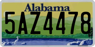 AL license plate 5AZ4478