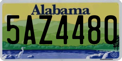 AL license plate 5AZ4480