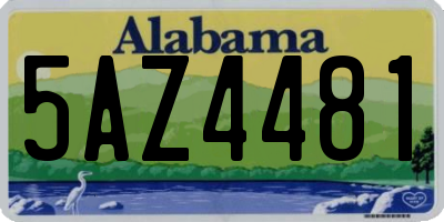 AL license plate 5AZ4481