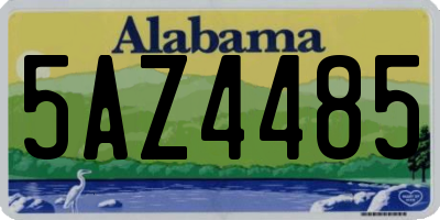 AL license plate 5AZ4485