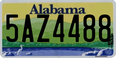 AL license plate 5AZ4488