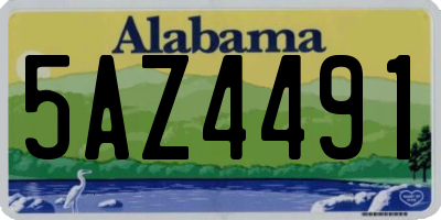 AL license plate 5AZ4491