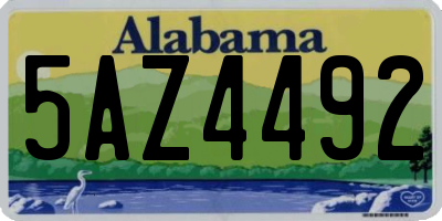 AL license plate 5AZ4492