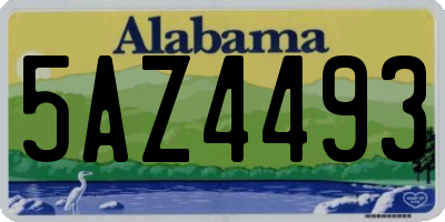 AL license plate 5AZ4493