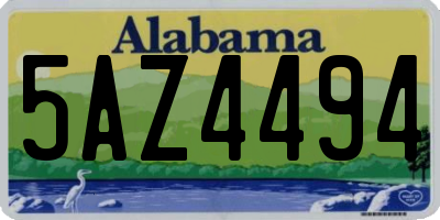 AL license plate 5AZ4494