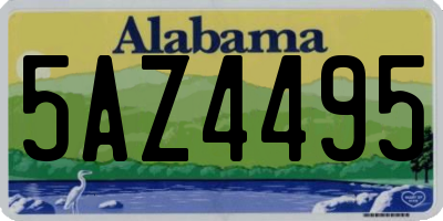 AL license plate 5AZ4495
