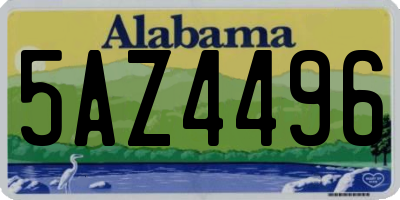 AL license plate 5AZ4496