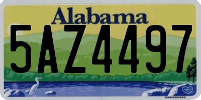 AL license plate 5AZ4497