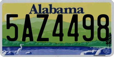 AL license plate 5AZ4498