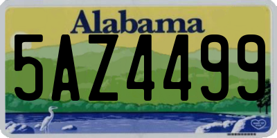 AL license plate 5AZ4499
