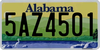 AL license plate 5AZ4501