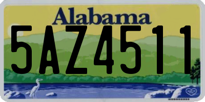 AL license plate 5AZ4511