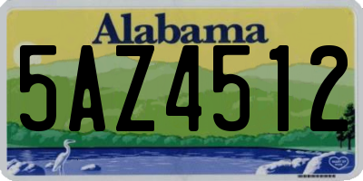 AL license plate 5AZ4512