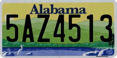 AL license plate 5AZ4513