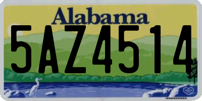 AL license plate 5AZ4514