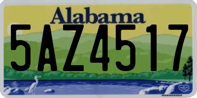 AL license plate 5AZ4517