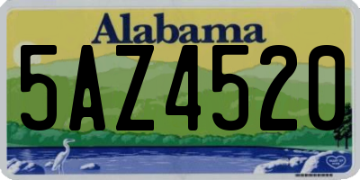 AL license plate 5AZ4520