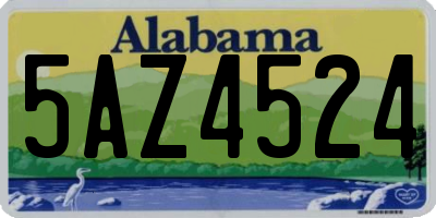 AL license plate 5AZ4524