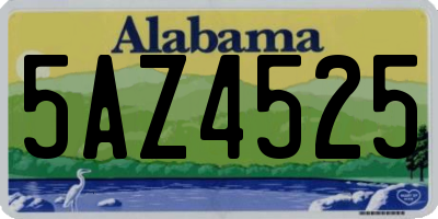 AL license plate 5AZ4525