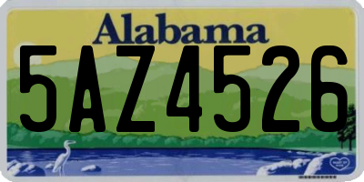 AL license plate 5AZ4526