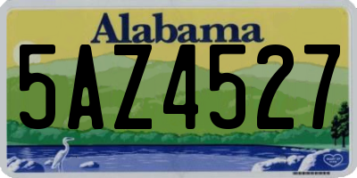 AL license plate 5AZ4527