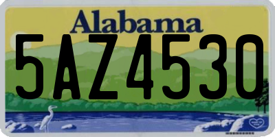 AL license plate 5AZ4530