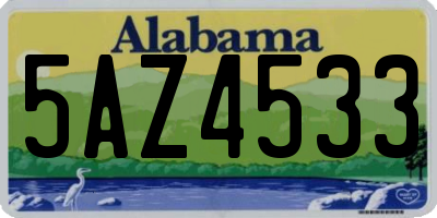 AL license plate 5AZ4533