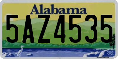 AL license plate 5AZ4535