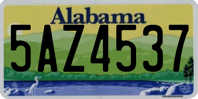 AL license plate 5AZ4537