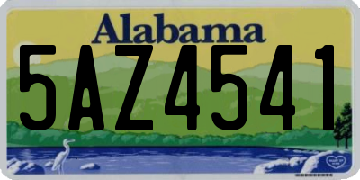 AL license plate 5AZ4541