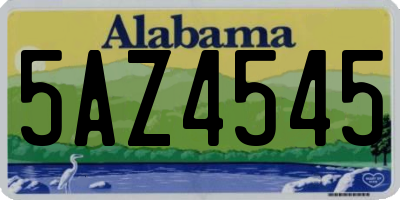 AL license plate 5AZ4545