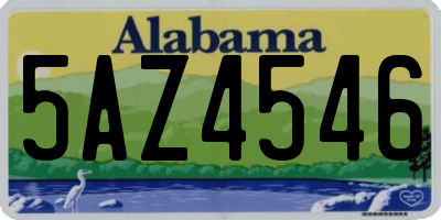 AL license plate 5AZ4546