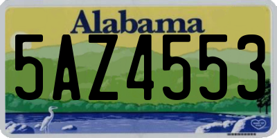 AL license plate 5AZ4553