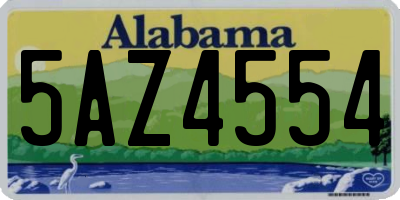 AL license plate 5AZ4554