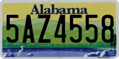 AL license plate 5AZ4558