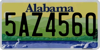 AL license plate 5AZ4560