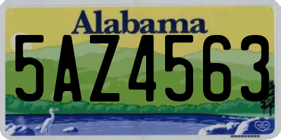 AL license plate 5AZ4563
