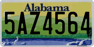 AL license plate 5AZ4564
