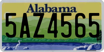 AL license plate 5AZ4565