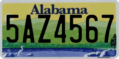 AL license plate 5AZ4567