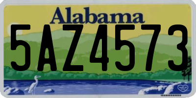 AL license plate 5AZ4573