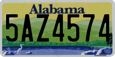 AL license plate 5AZ4574