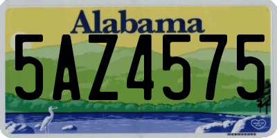 AL license plate 5AZ4575