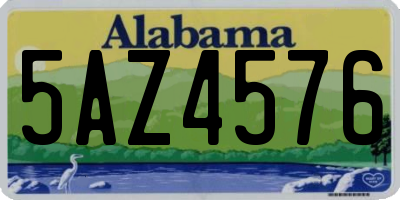 AL license plate 5AZ4576
